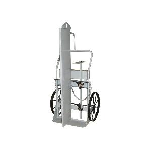 Cylinder Hand Truck, 600 lb Load, 2 Cylinder, Steel Wheel, 64 in Overall Height, 32 in Overall Width, 28 in Overall Depth, Steel