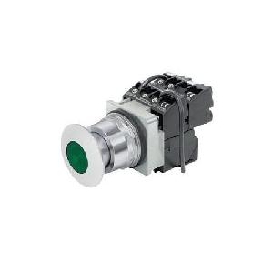 Illuminated Push-Pull Switch, Class 52 Complete Corrosion-Resistant Heavy Duty Oil/Watertight, 30 mm Size, 2NC ContConfiguration, Silver Contact, Maintained In/Momentary Out ContMode, 44.5 mm Mushroom Head Operator, 3 Positions, LED Lamp, Metal, Poli