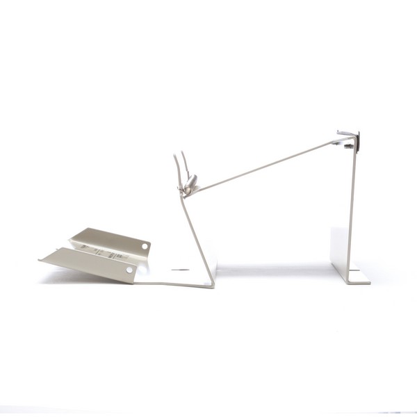 Tape Dispenser, Pull and Cut, For Use With: Pouch Tape, Metal, Gray