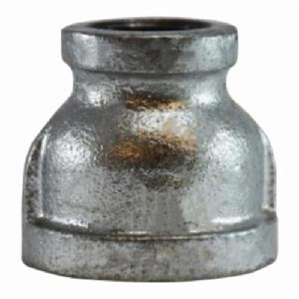 Pipe Reducing Coupling, Fitting/Connector Type: Coupling, 4 x 3 Inch Nominal, 150 lb Pressure Class, 300 psi Pressure, Malleable Iron, Galvanized, 4.38 Inch Length, Import