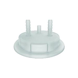 Carboy Cap Adapter, 83 mm Mouth, 3.2 in Diameter, 1.9 in Height, Polypropylene, White