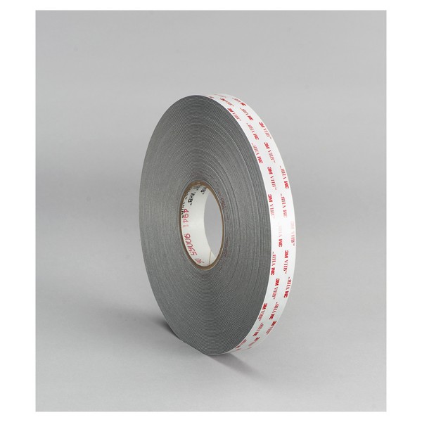 Double Sided Bonding Tape, Pressure Sensitive, 36 yd Length, 1 Inch Width, 0.045 Inch Thickness , Gray, Multi-Purpose Acrylic Adhesive, Acrylic Foam Backing, 300 °F Maximum Operating, 200 °F Minimum Operating
