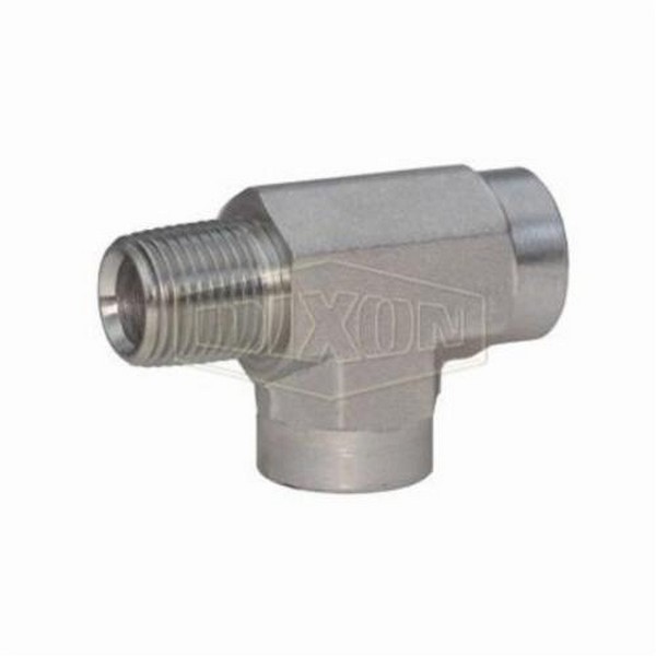 Run Tee, 1/2-14 Nominal, MNPT x FNPT, 3000 psi, Steel, Zinc Plated, Domestic