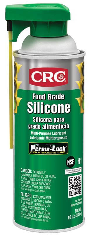 Silicone Lubricant, Dry Film Extremely Flammable Multi-Purpose, Aerosol Can, 16 oz., 10 Oz Net Weight, Silicone Base, Composition: Naphtha (Petroleum), Hydrotreated Light, 1, 1-Difluoroethane, 2-Methylpentane, Polydimethylsiloxane, n-Hexane, 2, 2-Dim