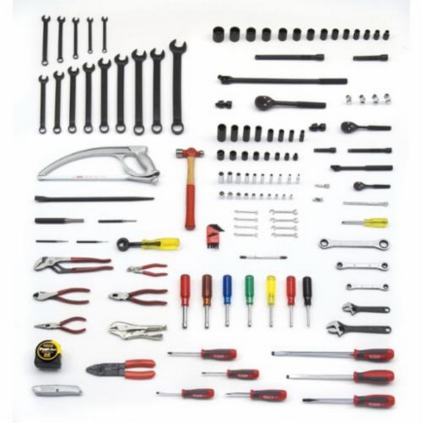 Tool Set, Railroad Electrician's SAE, 1/4 in, 3/8 in, 1/2 in Drive, 141 Piece, For Use With: 3/16 to 1-1/4 in Fastener