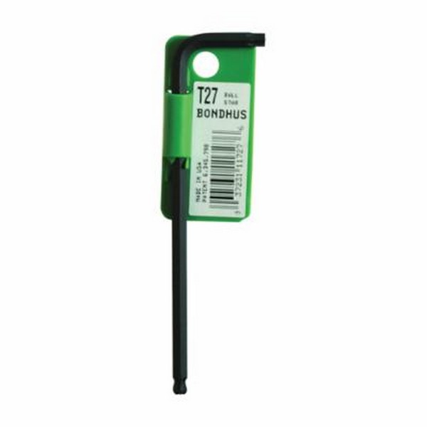 Torx Key, BallStar End, T27 Tip, Long Arm, 4.2 Inch Arm Length, 20° Working, L-Handle Handle, Protanium® High Torque Steel Blade, Protanium® High Torque Steel, ProGuard™