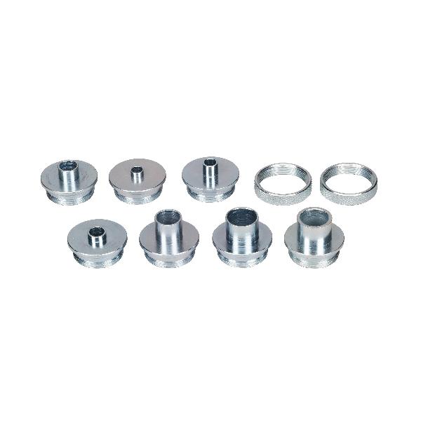 Template Guide Kit, 9-Piece, For Use With: 1-3/16 in Dia Center Hole Router Standard Router Sub-Base, Steel