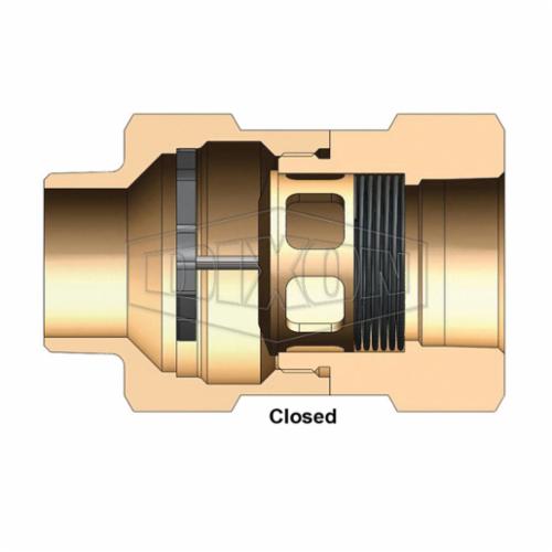 Safety Check Valve, 2 Inch Nominal, 350 psi, 250 °F, 510 to 590 scfm, Brass Body, 6-1/4 Inch Length