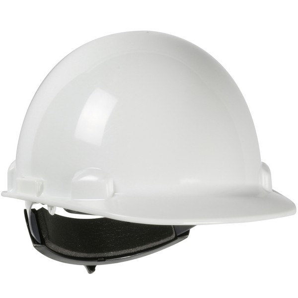 Hard Hat, Cap Style Non-Vented Smooth Dome Standard Brim, Series: 280-HP341SR, Universal Size, Fits Minimum Hat Size: SZ 6, Fits Maximum Hat Size: SZ 8, White, Foam Polyethylene/Nylon, 4-Point Quick-Release/Textile Suspension, ANSI Electrical Class R