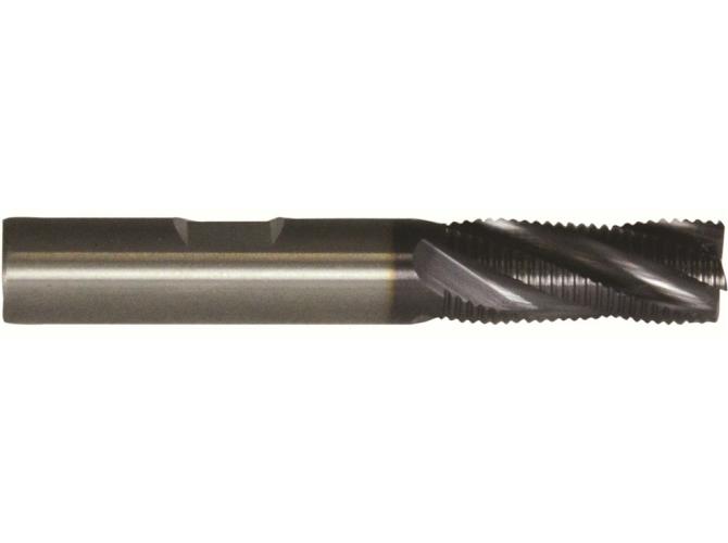 End Mill, High Performance, 0.25 in Diameter Cutter, 2.5 in Overall Length, 0.75 in Length of Cut, 4 Flutes, Spiral Flute, 0.25 in Shank Diameter, Right Cutting Direction, Straight/Weldon Flat Shank, Carbide, TiAlN