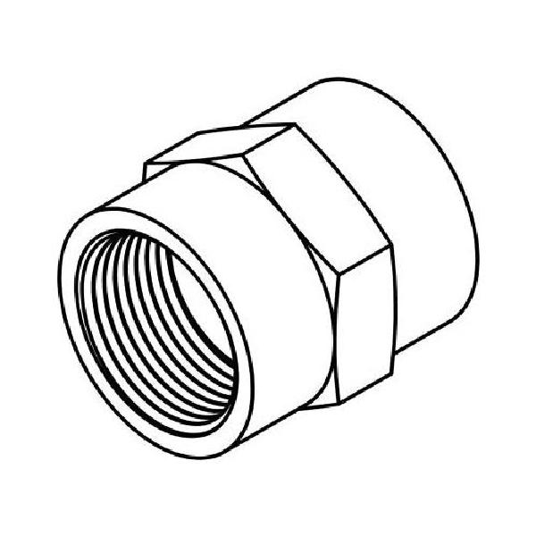 Hydraulic Coupling, 1/4-18 X 1/4-18 Inch Nominal, Female Pipe X Female Pipe, Steel