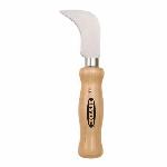 Flooring Knife, Heavy Duty Long Point, 2-1/2 in Blade Length, Hardened Tempered Honed Blade, High Carbon Cutlery Steel Blade, Hardwood Handle