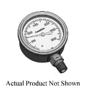 Pressure Gauge, Single Scale, Series: PGL, 0 to 100 psi Pressure, 2-1/2 in Diameter Dial, Dial Display, Lower Mounting, 304 Stainless Steel