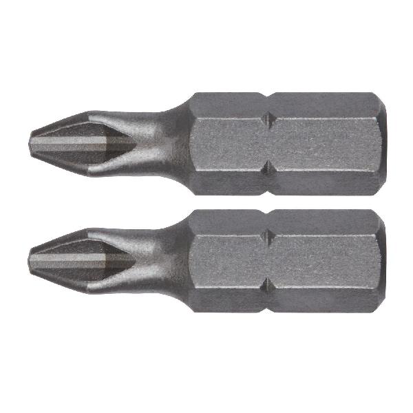 Insert Bit, Single End, PH2 Point, Phillips® Point, 1 in Overall Length, Hex Shank, 1/4 in Shank, Steel