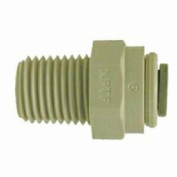 Connector, Fitting/Connector Type: Connector, 1/4 x 1/8 Inch Nominal, Push-In x MNPTF, 0 to 150 psi, 33 to 140 °F, Plastic