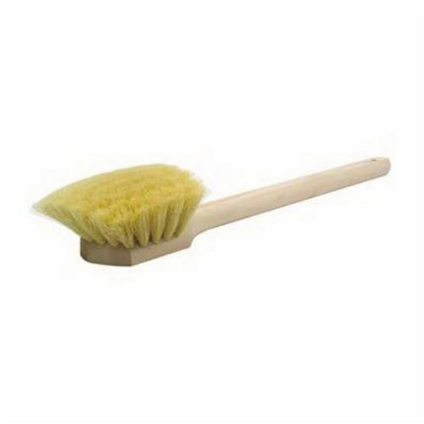 Scrub Brush, Maintenance, Wood Block, 2 in Trim Length, Tampico Trim, White Trim Color, Long, Wood Handle, 20 in Overall Length
