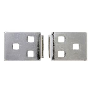 Centered Hole Hasp, 90° Heavy Duty Long, 2 in Width, 5-3/16 in Length, 7/16 in Shackle Diameter, Steel, Zinc Plated