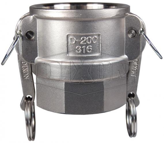 Adapter, Type D, Series: Global, Fitting/Connector: Coupling, 2 in Nominal, Coupler x Female BSPP End Style, 316 Cast Stainless Steel