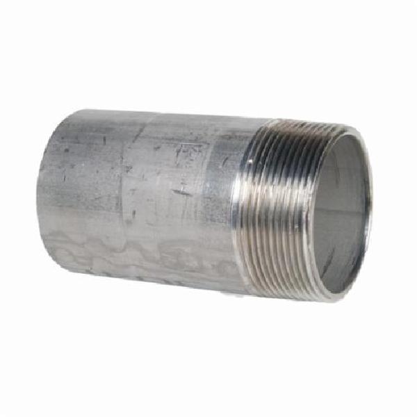 Toe Nipple, Roller Cut, 2 Inch Nominal, Thread One End  Style, SCH 40/STD Schedule, Steel, Black