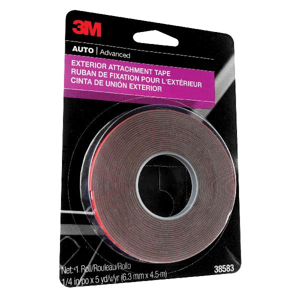 Exterior Attachment Tape, 15 ft Length, 1/4 Inch Width