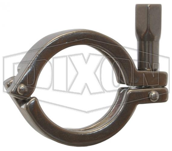 Clamp, Single Pin Heavy Duty, Series: 13MHHM, 2 in Tube, 25 in-lb Recommended Torque, 304 Stainless Steel, 70, 250 °F