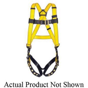 Harness, Arc Flash, S to XL Size, Tongue Leg Strap Buckle, Nylon Strap, Crossover/Full Body Style, Stainless Steel Hardware