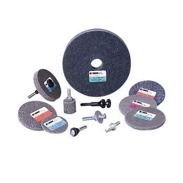 Unitized Wheel, Series: 700, Center Hole Attachment, Aluminum Oxide Abrasive, 5 Inch Wheel Diameter, 1/4 Inch Center Hole, 1/4 Inch Face Width, Fine Grade