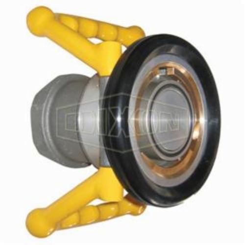 Female Dry Disconnect Aviation Coupler, Coupling Fitting/Connector, 2-1/2 Inch Nominal, Quick Disconnect Coupler x BSPP End Style, 150 psi Pressure, Aluminum, Domestic