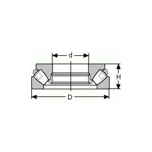 Spherical Roller Thrust Bearing, 75 mm Bore, 160 mm Outside Diameter, 1 Rows, 51 mm Width, Single Thrust Direction