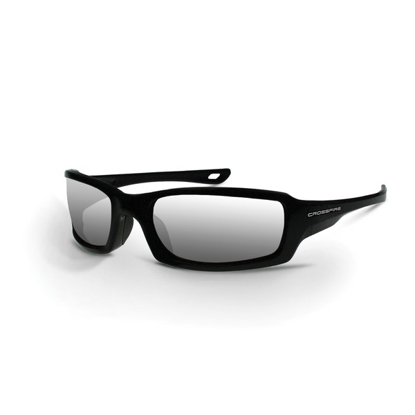 Safety Eyewear, Premium, Series: M6A, Hard Coat/Impact-Resistant Lens Coating, Silver Mirror Lens, Full Framed Frame, Pearl Black Frame, Nylon Frame, Polycarbonate Lens, 99.9 % UV Protection, Specifications Met: ANSI Z87.1+