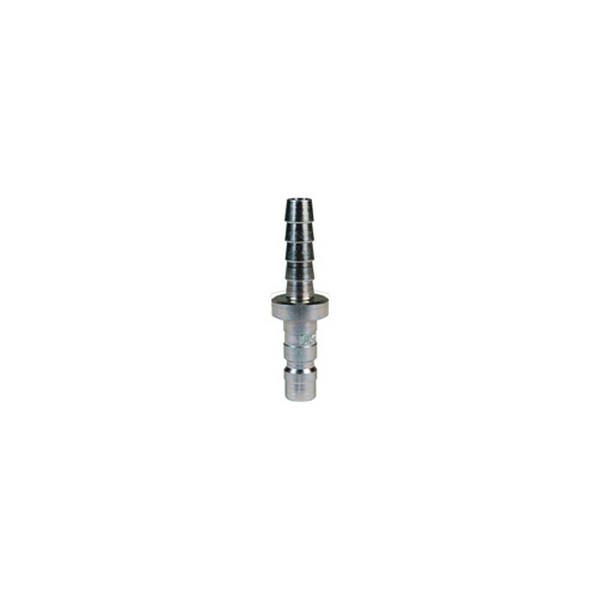 Quick Disconnect Pneumatic Plug, High Pressure, Series: A Series, 1/4 Inch Nominal, Quick Disconnect Plug x Hose Barb End Style, 1.99 Inch Length, 1000 psi Pressure, 70 °F, Steel, 1.01 Inch Outside Diameter