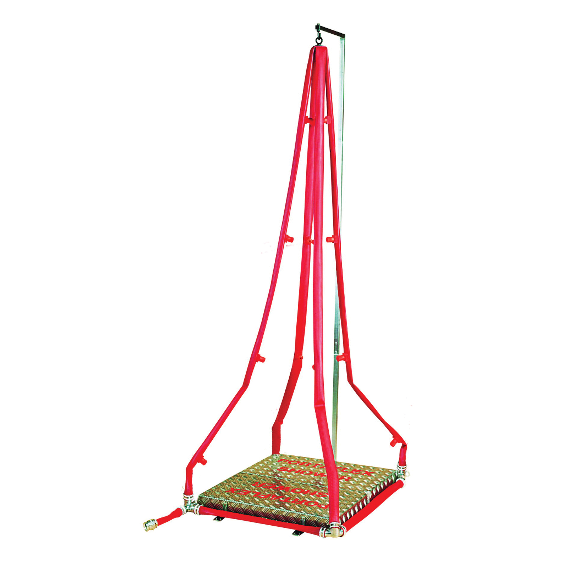 Hughes Decontamination Shower, Portable, Series: Hughes, 51.2 in Length, 33-1/2 in Width, 97.6 in Height, Orange