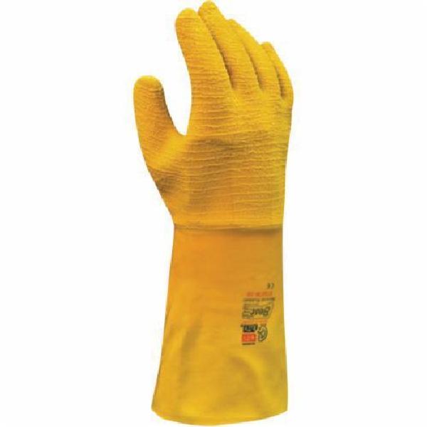 General Purpose Gloves, Heavy Duty, Series: 65NFW, Coated Glove Type, L/SZ 10 Size, Natural Rubber Latex Palm, Cotton, Yellow, Cotton Lining, Gauntlet Cuff, Natural Rubber Latex Coating, Full Coverage Coating Coverage, 12 in Length, Resists: Abrasion