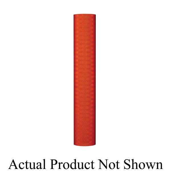 Reflective Sheeting, Flexible, Series: 3314, 100 Yard Length, 6 Inch Width, Prismatic, Orange, Pressure Sensitive Adhesive, 60 °F