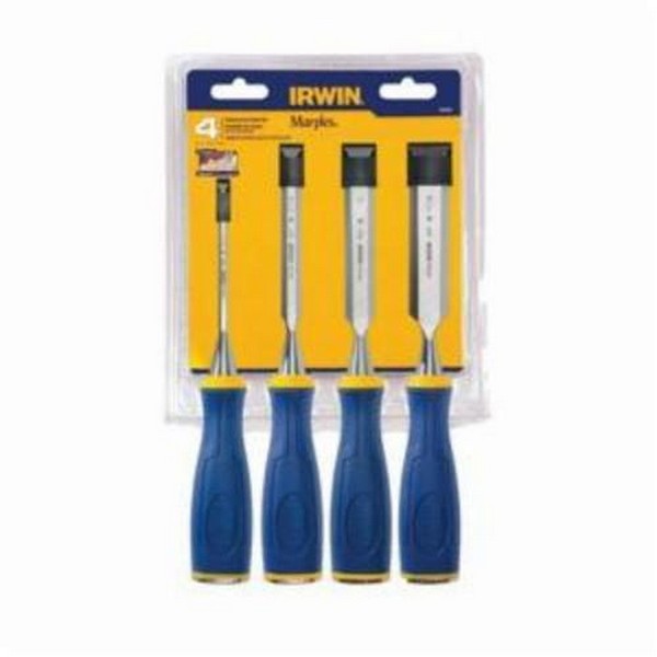 Construction Chisel Set, 1/4 to 1 in Chisel, 4 Number of Chisels, 4 Piece, 1/4 in, 1/2 in, 3/4 in and 1 in Chisels Set Contents, High Carbon Steel