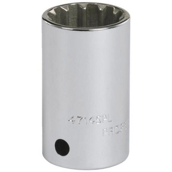 Socket, Standard Length, No Impact Rated, Measurement System: Imperial, Square Drive, 3/8 in Drive, Spline Socket, #12 to 3/8 in Socket, 1 in Overall Length, 3/8 in Opening Depth, 21/32 in Drive End Width, 9/16 in Socket End Width, 12 Points, 11/16 i