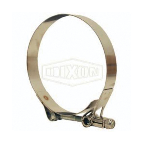 T-Bolt Clamp, Heavy Duty, Series: HTBC, 2-1/8 to 2-7/16 Inch Nominal, 0.04 Inch Thickness, 7/8 Inch Width, 300 Stainless Steel, Domestic