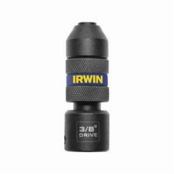 Impact Socket Adapter, Quick-Change, Yes Impact Rated, Measurement System: Imperial, Hex x Square Drive, 3/8 x 1/4 in Female Drive, 63 mm Overall Length, Female x Female Adapter, Black Oxide