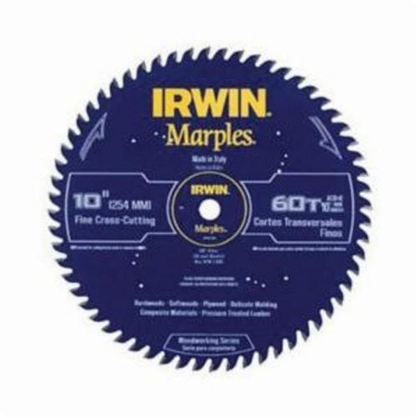 Woodworking Circular Saw Blade, Series: Woodworking, 10 in Diameter, 5/8 in Arbor, ATB+R Teeth, 60 Teeth, 10 deg Tooth Angle, 7000 RPM Maximum, 0.098 in Kerf, Carbide Cutting Edge, Carbide Blade, Non-Stick Coated, Applicable Materials: Hardwood, Lami