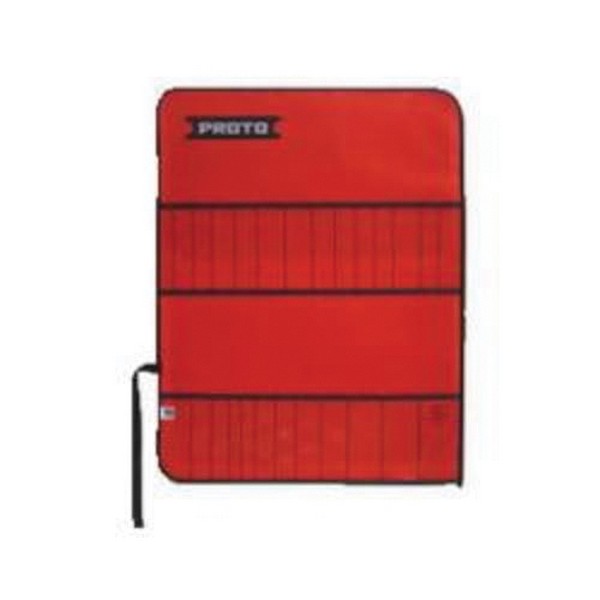 Tool Pouch, For Use With: J46S2 Punch and Chisel Set, 26 Pocket, Canvas, Red, 16-1/2 in L x 11 in W x 3/16 in H