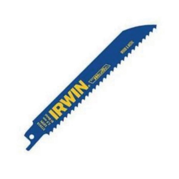 Reciprocating Saw Blade, Linear Edge, 6 in Length, 0.035 in Thickness, 6, Constant Tapered Teeth, HSS-Co 8 Cutting Edge, Bi-Metal Body, Applicable Materials: Wood, Composition Materials and Plastic
