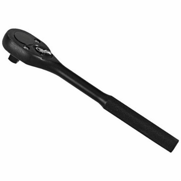 Hand Ratchet, Non-Insulated Standard Length, Measurement System: Imperial, 1/4 in Drive, 5 in Overall Length, Pear Head Shape, 15˚ Minimum Arc Swing, 24 Geared Teeth, Knurled Slip Resistant Grip/Standard Handle, Specifications Met: ASME B107.10M, Fed