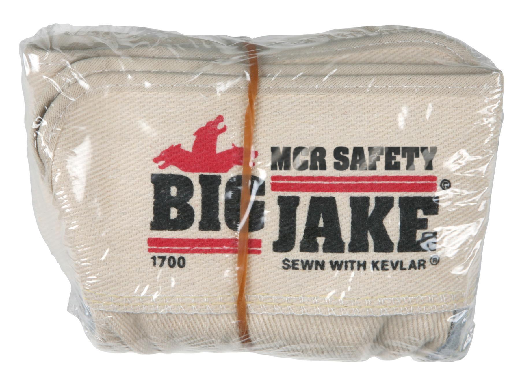 Gloves, General Purpose, Series: Big Jake®, M Size, Split Leather Palm, Grey, Cut and Sewn/Wing Thumb Style, Safety Cuff