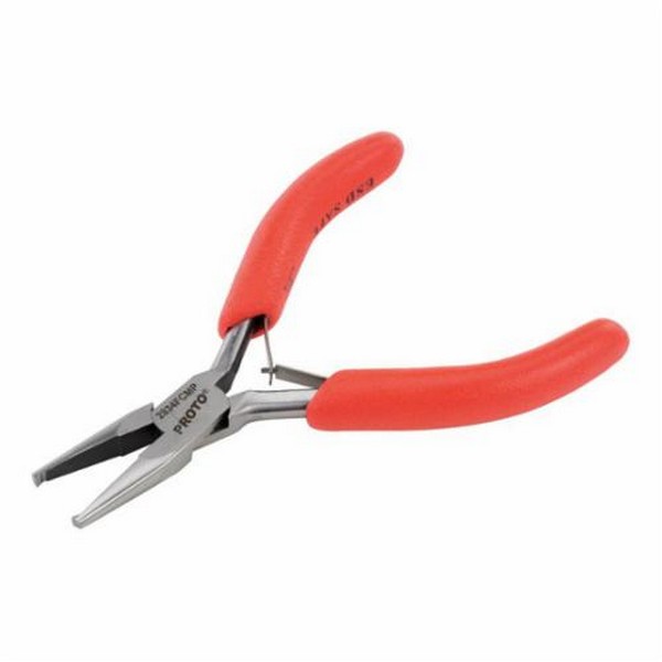 Diagonal Cutter Plier, Miniature Transverse End, Oval Jaw, 15/16 in L x 7/16 in W x 1-7/8 in THK Jaw, Forged Steel Jaw, 20 AWG For Maximum Wire Thickness, Flush Cut Style, 4-1/2 in Overall Length, Cushion Grip Handle, Plastisol Handle, ASME B107.25M/
