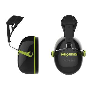 Earmuffs, Universal, Series: K2C, For Use With: XP200, XP250, XP200E, XP250E, XP450A, XP450AE, XP500IES, XA250 and XP250IES Safety Helmet, Specifications: 25 dB NRR, Hard Hat Mounted, Plastic, Black