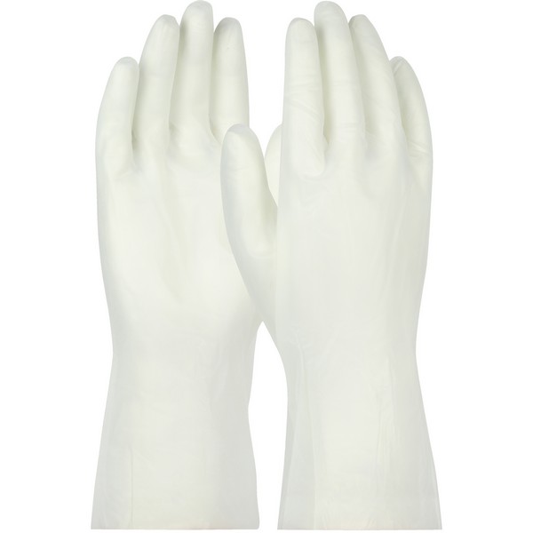 Chemical Resistant Gloves, Latex-Free, Series: 20G, XL Size, Polyurethane Palm, Polyurethane, Clear, 12 in Length, 8 mil Thickness, Resists: Abrasion, Chemical, Cut, Puncture, Solvent and Tear