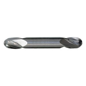 End Mill, 3/8 in Diameter Cutter, 3-1/2 in Overall Length, 3/4 in Length of Cut, 4 Flutes, Spiral Flute, 3/8 in Shank Diameter, 30° Helix Angle, Straight Shank, Solid Carbide, TiAlN