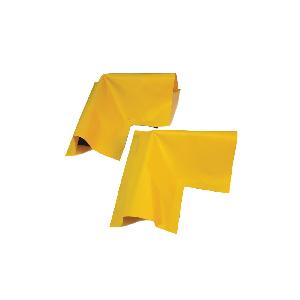 Corner Set, Standard, For Use With: Small Wheeled Carts and Hand Carts, Specifications: Half-Moon Berm, Open Cell Urethane Foam, -40 to 180 deg F, PVC Coated Fabric, Yellow, 11 in L x 4-1/2 in W x 1-1/2 in H Dimensions