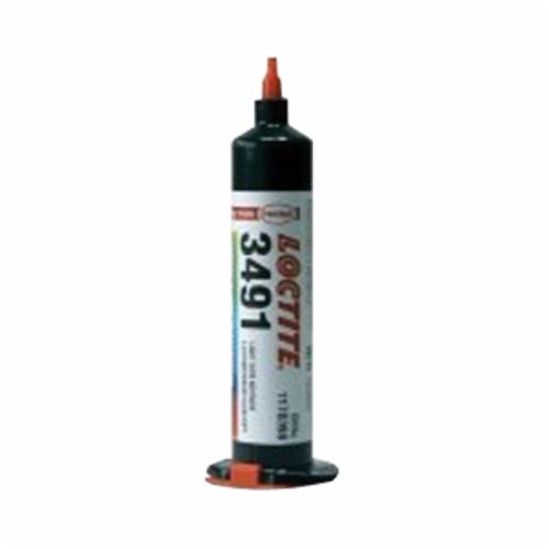 Light Cure Adhesive, 1-Part, Series: AA 3491™, Bottle Container, 1 L Container, Acrylic Base, Clear, 20.5 g/L VOC, Bonds To: Glass, Metal
