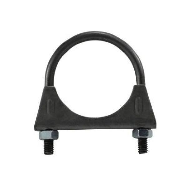 Saddle Clamp, 2 Inch Nominal, 3/8 Inch Bolt, Carbon Steel Bolt, Carbon Steel Clamp, Zinc Plated, Import